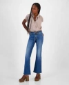 Lucky Brand Stripe Cropped Dolman Sleeve Shirt Sweet Flare Stretch Flare Leg Jeans In Something Sweet