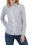 LUCKY BRAND STRIPE LONG SLEEVE BUTTON-UP SHIRT