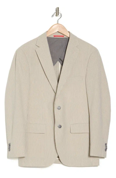 Lucky Brand Stripe Stretch Blazer In Grey