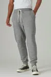 Lucky Brand Sueded Terry Joggers In Heather Grey In Grey