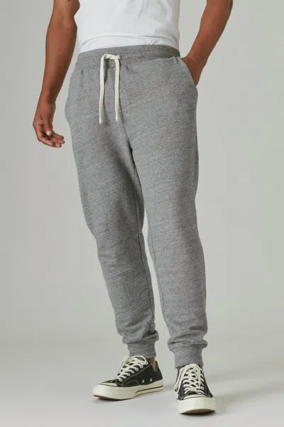 Lucky Brand Sueded Terry Joggers In Heather Grey