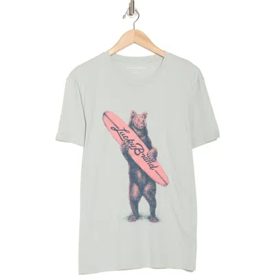 Lucky Brand Surf Bear Graphic T-shirt In Gray