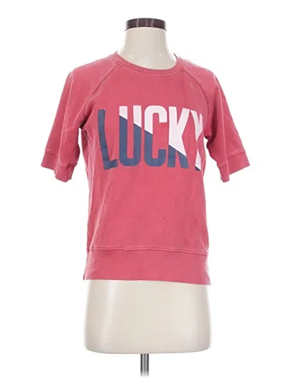 Pre-owned Lucky Brand Sweatshirt In Pink