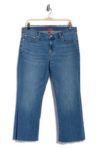 Lucky Brand Sweet Raw Hem Kick Crop Flare Leg Jeans In Blue