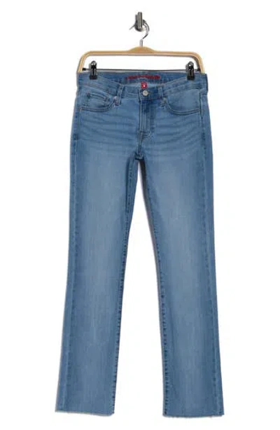 Lucky Brand Sweet Raw Hem Mid Rise Straight Leg Jeans In Blue