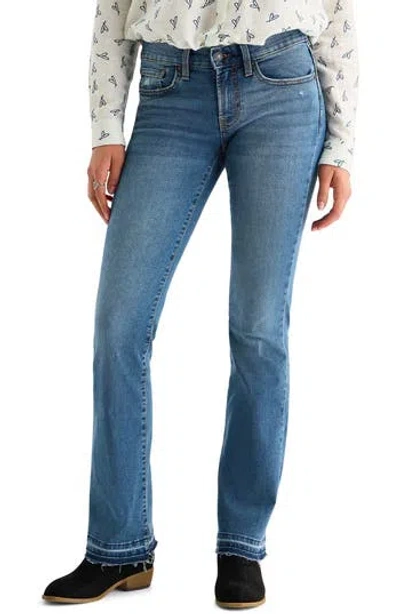 Lucky Brand Sweet Release Hem Mid Rise Bootcut Jeans In Blue