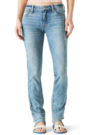 Lucky Brand Sweet Womens Mid-rise Ankle Straight Leg Jeans In Blue