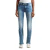 Lucky Brand Sweet Womens Mid-rise Medium Wash Straight Leg Jeans In Blue