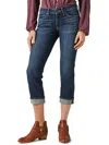 LUCKY BRAND SWEET WOMENS MID-RISE STRAIGHT LEG CROPPED JEANS