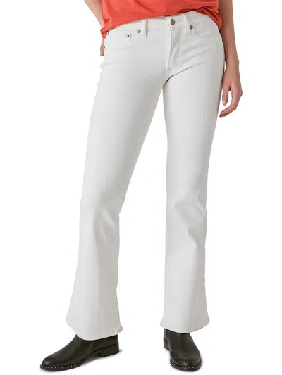 Lucky Brand Sweet Womens Mid-rise Stretch Flare Jeans In White