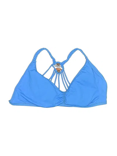 Pre-owned Lucky Brand Swimsuit Top Blue Swimwear
