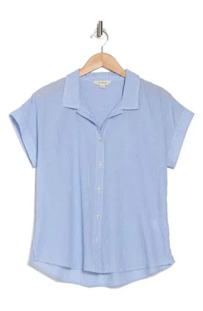 Lucky Brand Swiss Dot Short Sleeve Camp Shirt