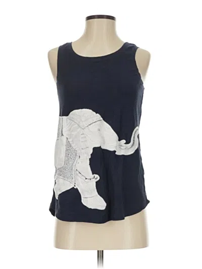 Pre-owned Lucky Brand Tank Top Blue Halter Neckline Tops