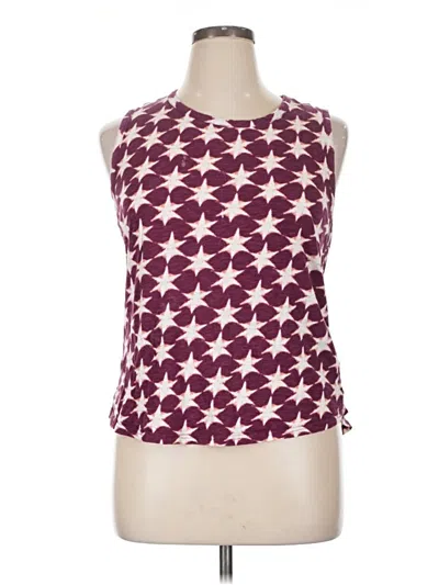 Pre-owned Lucky Brand Tank Top Burgundy Halter Neckline Tops