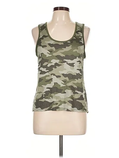 Pre-owned Lucky Brand Tank Top Green Halter Neckline Tops