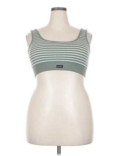 Pre-owned Lucky Brand Tank Top Green Strapless Neckline Tops
