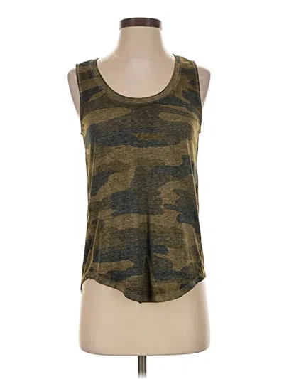 Pre-owned Lucky Brand Tank Top Green Strapless Neckline Tops