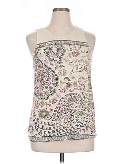 Pre-owned Lucky Brand Tank Top Ivory Halter Neckline Tops
