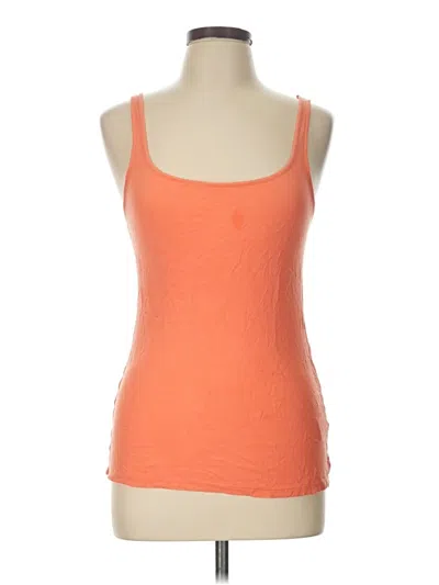 Pre-owned Lucky Brand Tank Top Orange Strapless Neckline Tops