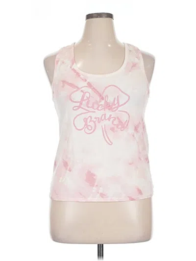 Pre-owned Lucky Brand Tank Top Pink Halter Neckline Tops