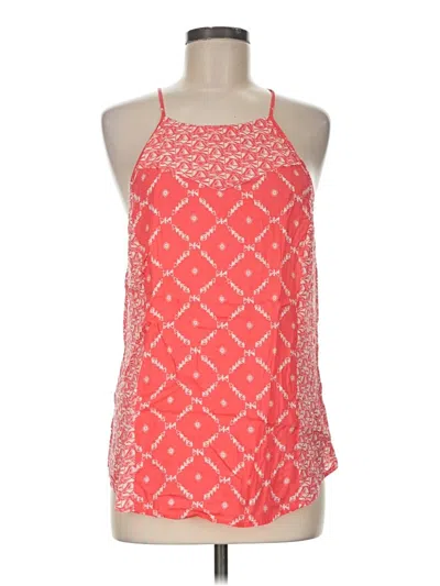 Pre-owned Lucky Brand Tank Top Red Halter Neckline Tops