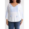 Lucky Brand Tassel Cotton Top In White
