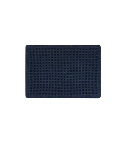 Lucky Brand Taylor Solid Waffle Weave Bath Rugs, 17" X 24" In Blue