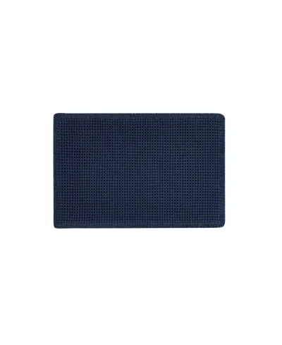 Lucky Brand Taylor Solid Waffle Weave Bath Rugs, 20" X 32" In Blue