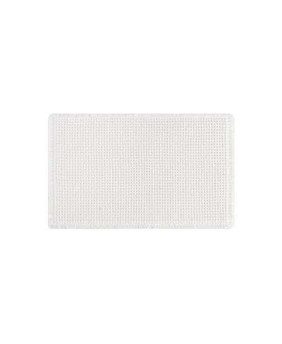Lucky Brand Taylor Solid Waffle Weave Bath Rugs, 20" X 32" In White