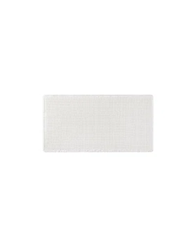 Lucky Brand Taylor Solid Waffle Weave Bath Rugs, 24" X 45" In White