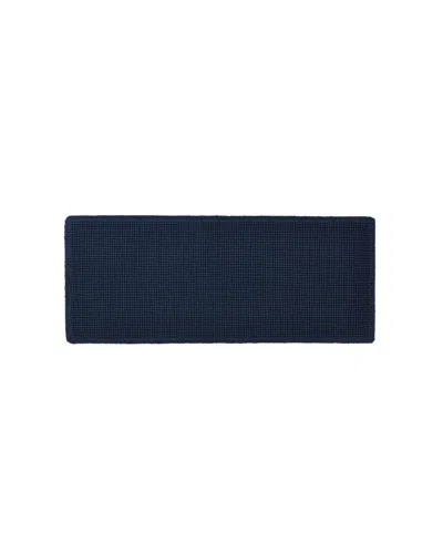 Lucky Brand Taylor Solid Waffle Weave Bath Rugs, 24" X 60" In Blue