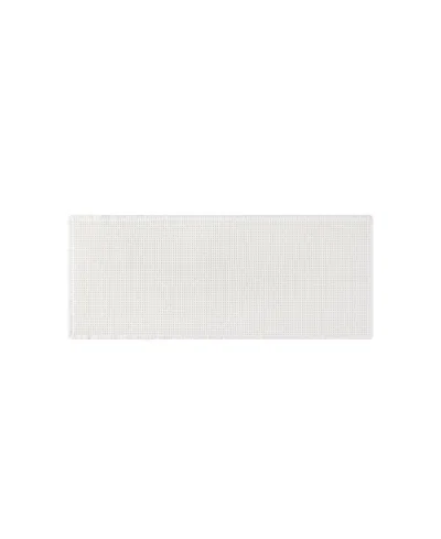Lucky Brand Taylor Solid Waffle Weave Bath Rugs, 24" X 60" In White