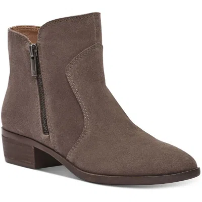 Lucky Brand Tayti Womens Pebbled Leather Ankle Boots In Multi