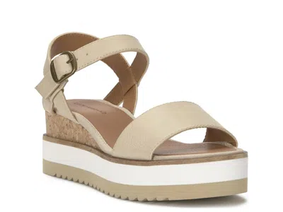 Lucky Brand Tayven Platform Wedge Sandal In Brown