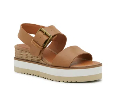 Lucky Brand Tebra Wedge Sandal In Brown