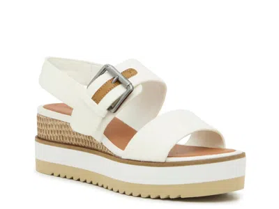 Lucky Brand Tebra Wedge Sandal In White