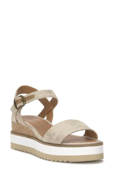 Lucky Brand Tema Platform Wedge Sandal In Neutral