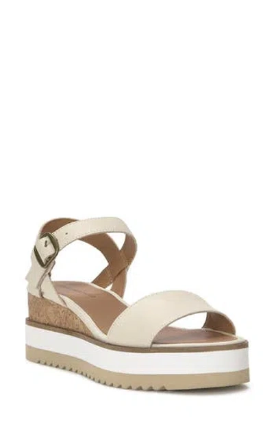 Lucky Brand Tema Platform Wedge Sandal In Neutral