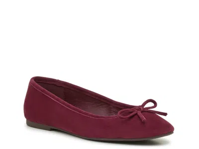 Lucky Brand Terrah Ballet Flat In Fig Suede
