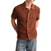 Lucky Brand Textured Button-up Polo Sweater In Tortoise Shell
