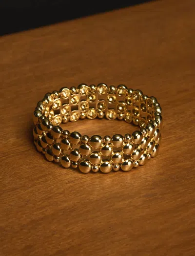 Lucky Brand Thick Beaded Bracelet In Yellow