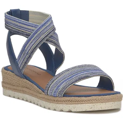 Lucky Brand Thimba Ankle Wrap Espadrille Sandal In Blue