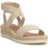 Lucky Brand Thimba Ankle Wrap Espadrille Sandal In Natural/smok Linels