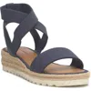 Lucky Brand Thimba Ankle Wrap Espadrille Sandal In Navy Blazer