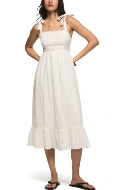 Lucky Brand Tie Strap Sleeveless Midi Dress In Gray