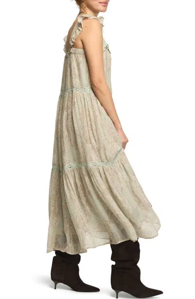 Lucky Brand Tiered Henley Maxi Dress In Neutral