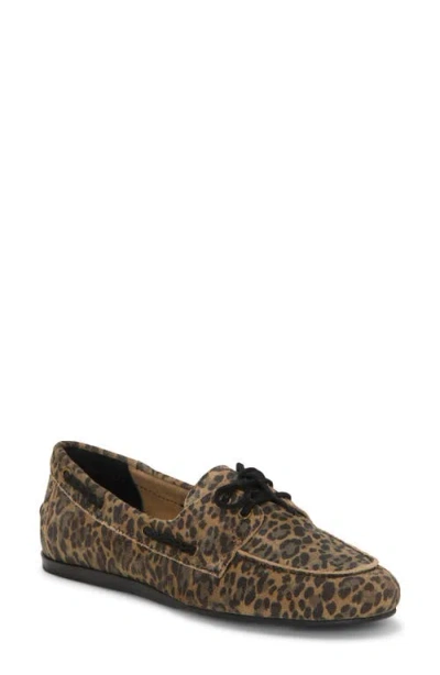 LUCKY BRAND LUCKY BRAND TIMINI LEOPARD PRINT SUEDE BOAT SHOE