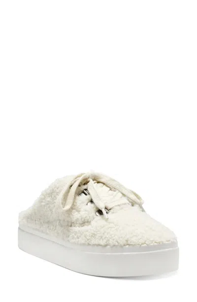 Lucky Brand Tolini Sneakers Women's Us 11 Ivory Faux Fur Slip On Shoes Khd491
