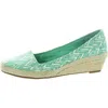 Lucky Brand Tomlinn Womens Canvas Slip On Wedge Heels In Multi