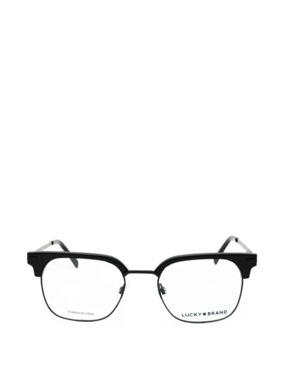 Lucky Brand Tortoiseshell-effect Rectangle-frame Glasses In Black